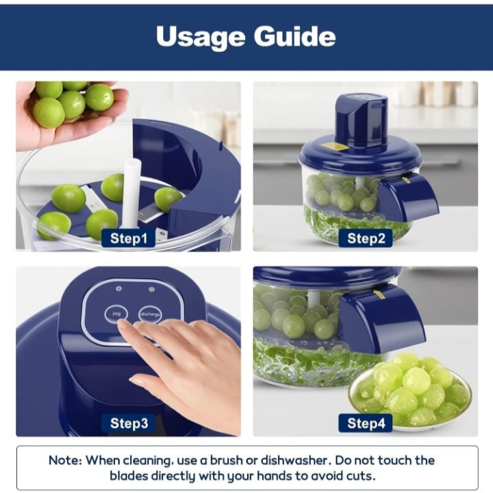 Multi-Functional peeling machine Electric Fruit & Vegetable Peeler Machine | 5-Blade Automatic Garlic Peeler | Rechargeable 50W Kitchen Peeling Tool for Grapes, Cherry Tomatoes, Garlic, Potatoes | Easy Clean Food-Grade ABS