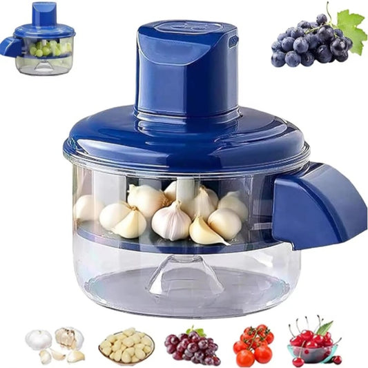 Multi-Functional peeling machine Electric Fruit & Vegetable Peeler Machine | 5-Blade Automatic Garlic Peeler | Rechargeable 50W Kitchen Peeling Tool for Grapes, Cherry Tomatoes, Garlic, Potatoes | Easy Clean Food-Grade ABS